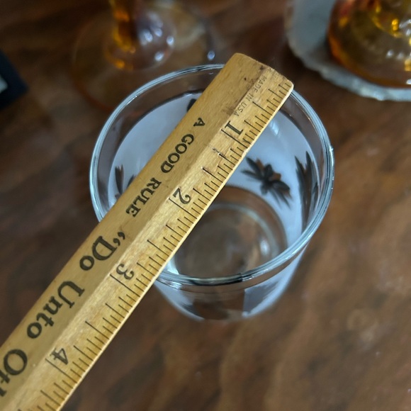 Vintage Libbey Silver Leaf Tumbler Glass - Picture 4 of 6